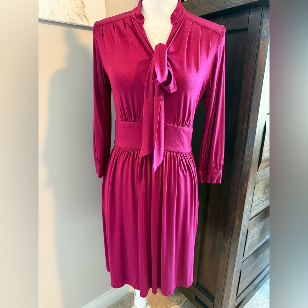 Trina Turk Fuchsia Long Sleeve Dress